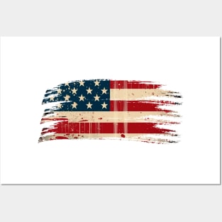 Vintage USA Tshirt Flag Posters and Art